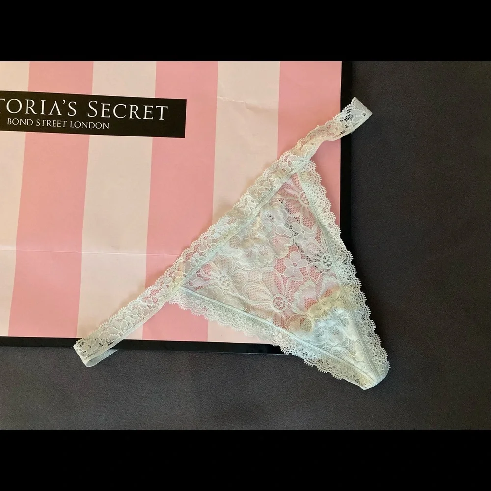 🔥Flash Sale🔥3 New Victoria’s Secret very sexy lace V-string panties bundle - Picture 5 of 11
